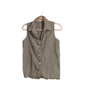 💜💜 VICTORIA JONES Ladies Sleeveless ButtonUp Top Size M